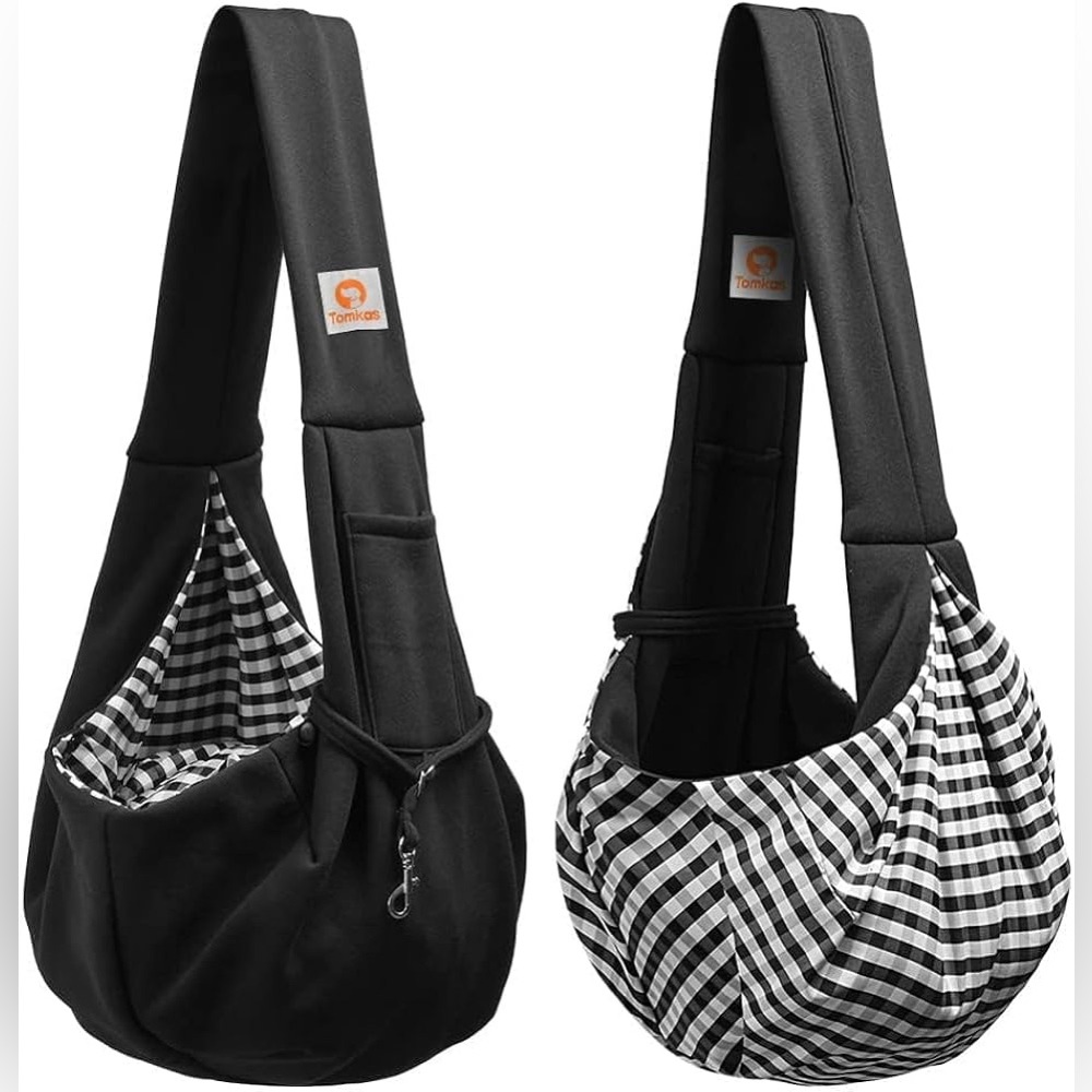 Tomkas Black and White Pet Sling Carrier